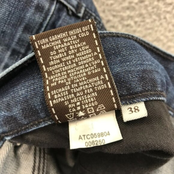 7 For All Mankind Mens 38 JARED Straight Leg Button Fly 100% Cotton Jeans 38x34 - Picture 9 of 15